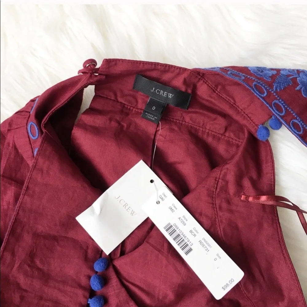 NWT J. Crew Pompom Top - Picture 5 of 5